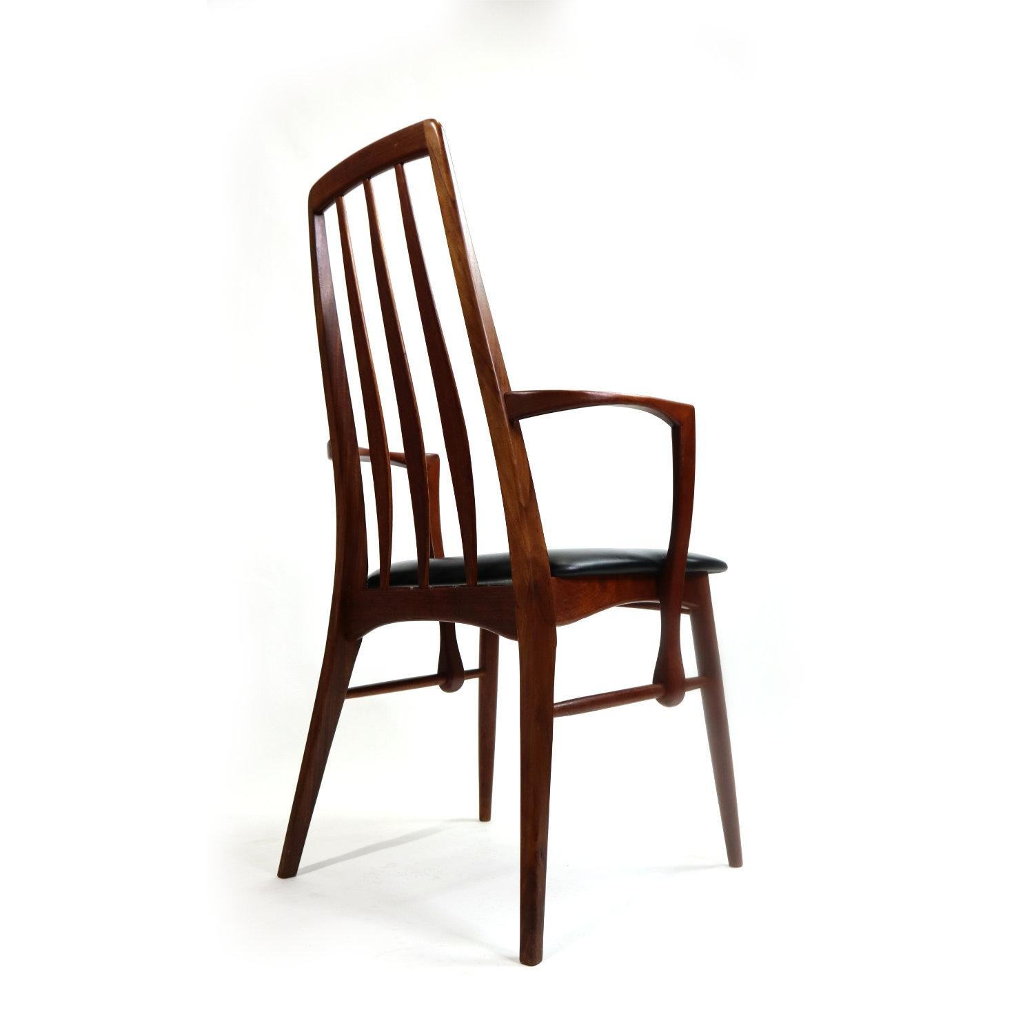 Koefoeds Hornslet Eva Teak Danish Dining Chairs Set by Niels Koefoed In Excellent Condition In Chattanooga, TN