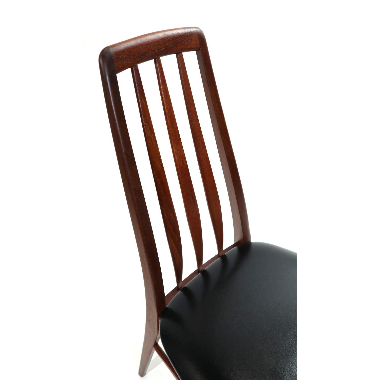 Koefoeds Hornslet Eva Teak Danish Dining Chairs Set by Niels Koefoed 3