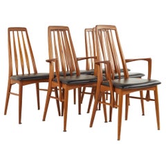 Koefoeds Hornslet Mid Century Eva Teak Dining Chairs, Set of 6
