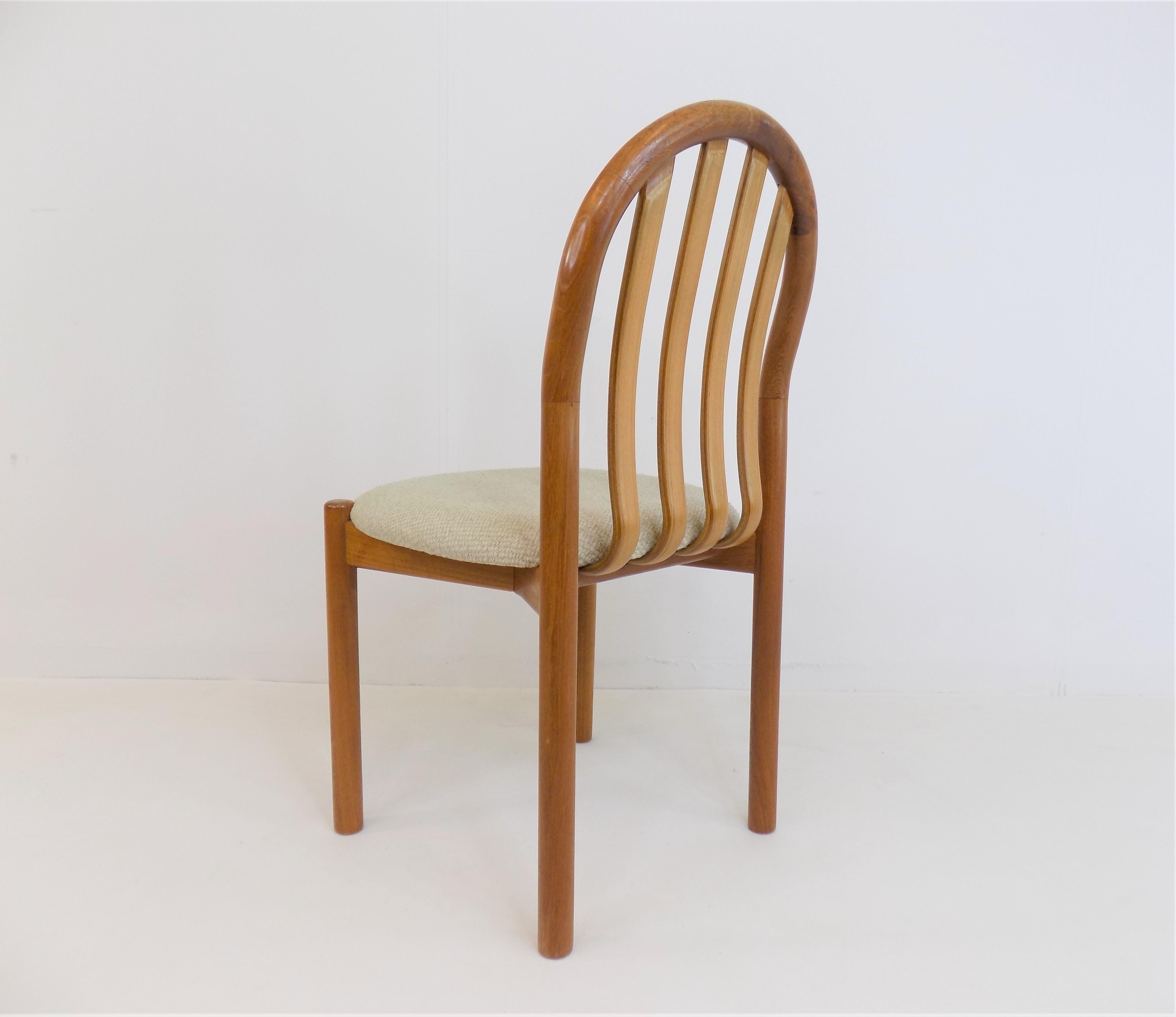 Koefoeds Hornslet Set of 4 Teak Dining Chairs Ole by Niels Koefoed For Sale 9