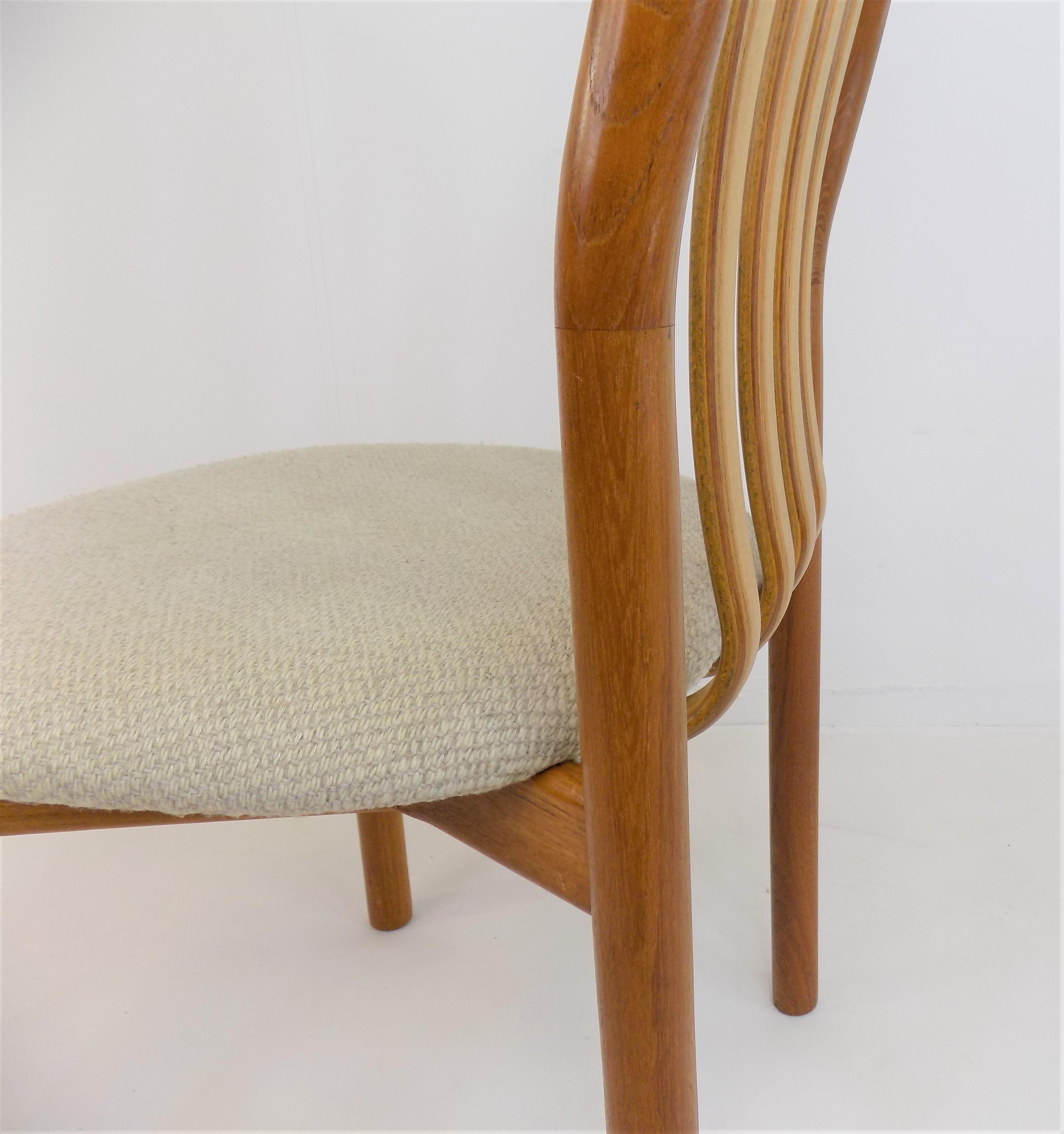 Koefoeds Hornslet Set of 4 Teak Dining Chairs Ole by Niels Koefoed For Sale 10