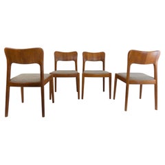 Koefoeds Hornslet Set of 4 Teak Dining Chairs Ole by Niels Koefoed