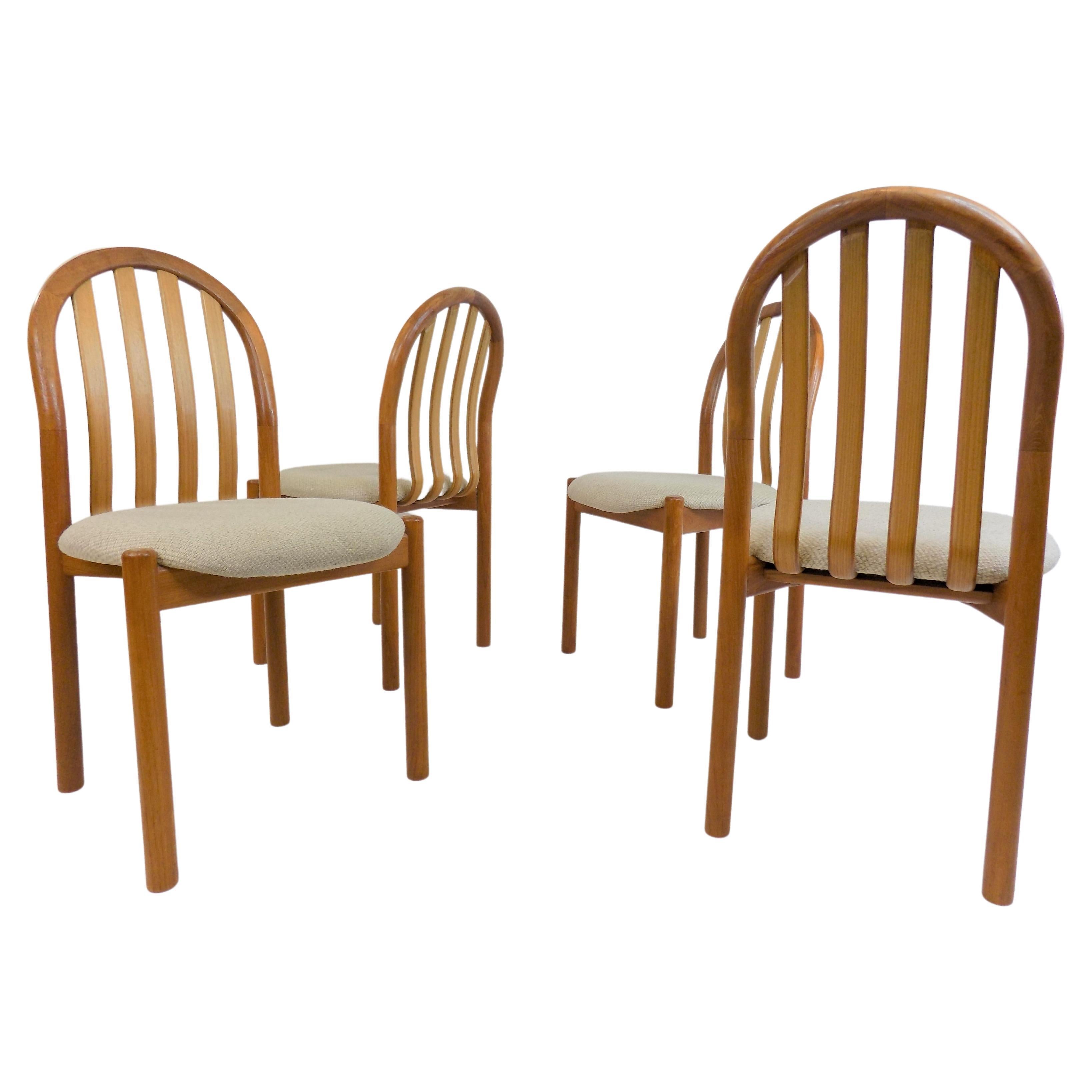 Ensemble de 4 chaises de salle à manger en teck Koefoeds Hornslet Ole de Niels Koefoed en vente