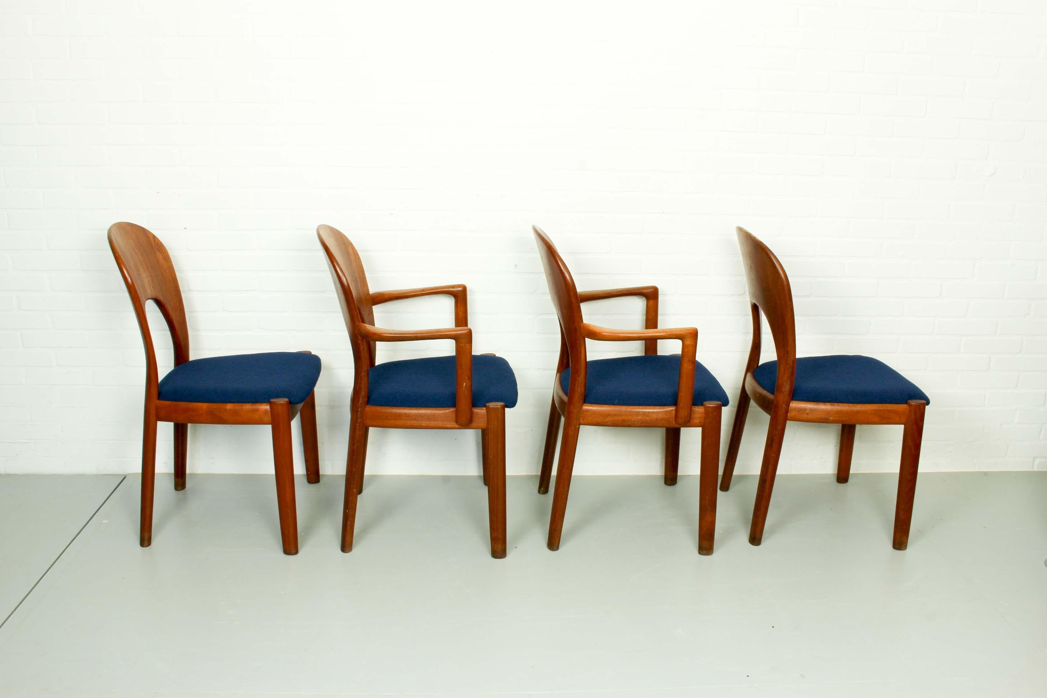 Danish Koefoeds Hornslet Solid Teak “Morten” Dining Chairs, Set of 4
