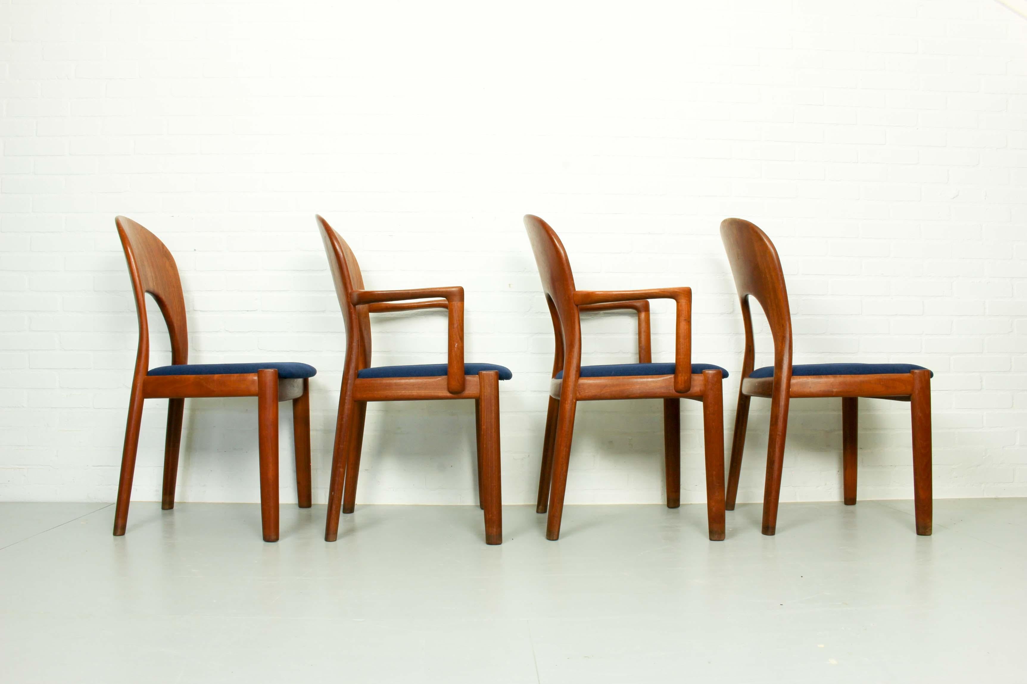 Koefoeds Hornslet Solid Teak “Morten” Dining Chairs, Set of 4 In Good Condition In Appeltern, Gelderland