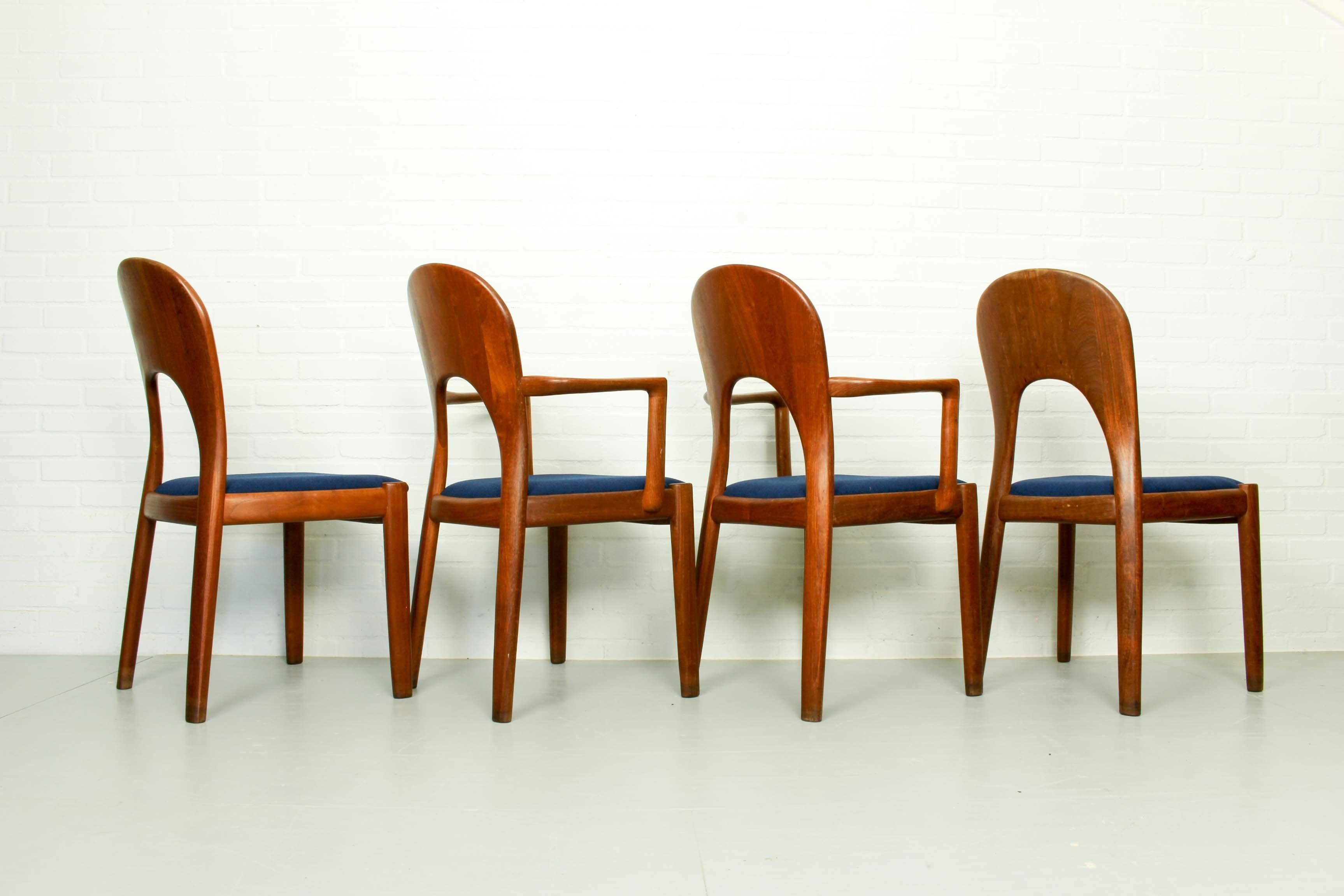 20th Century Koefoeds Hornslet Solid Teak “Morten” Dining Chairs, Set of 4