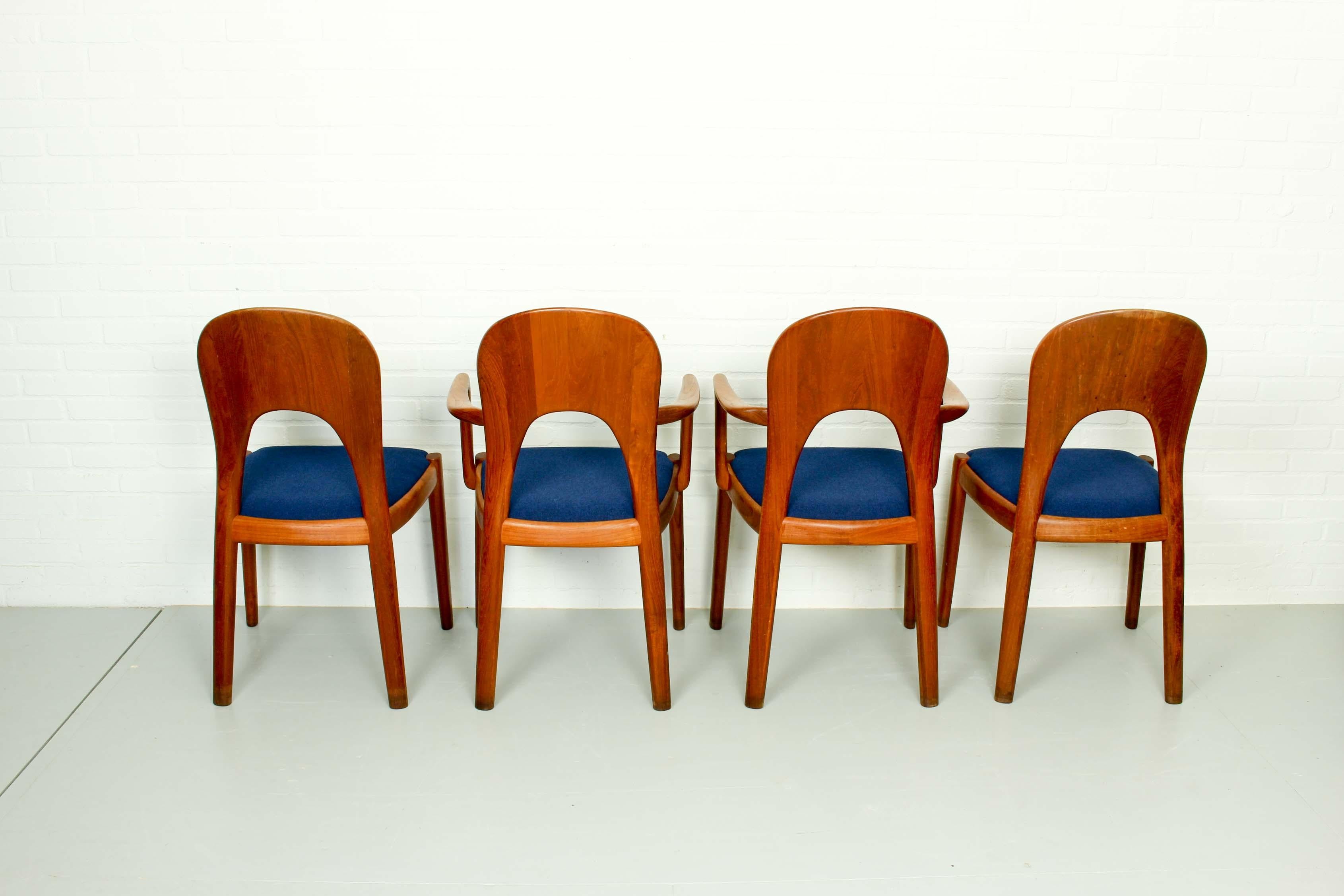 Koefoeds Hornslet Solid Teak “Morten” Dining Chairs, Set of 4 2