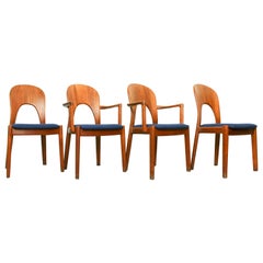 Koefoeds Hornslet Solid Teak “Morten” Dining Chairs, Set of 4