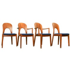 Koefoeds Hornslet Solid Teak “Morten” Dining Chairs, Set of 4