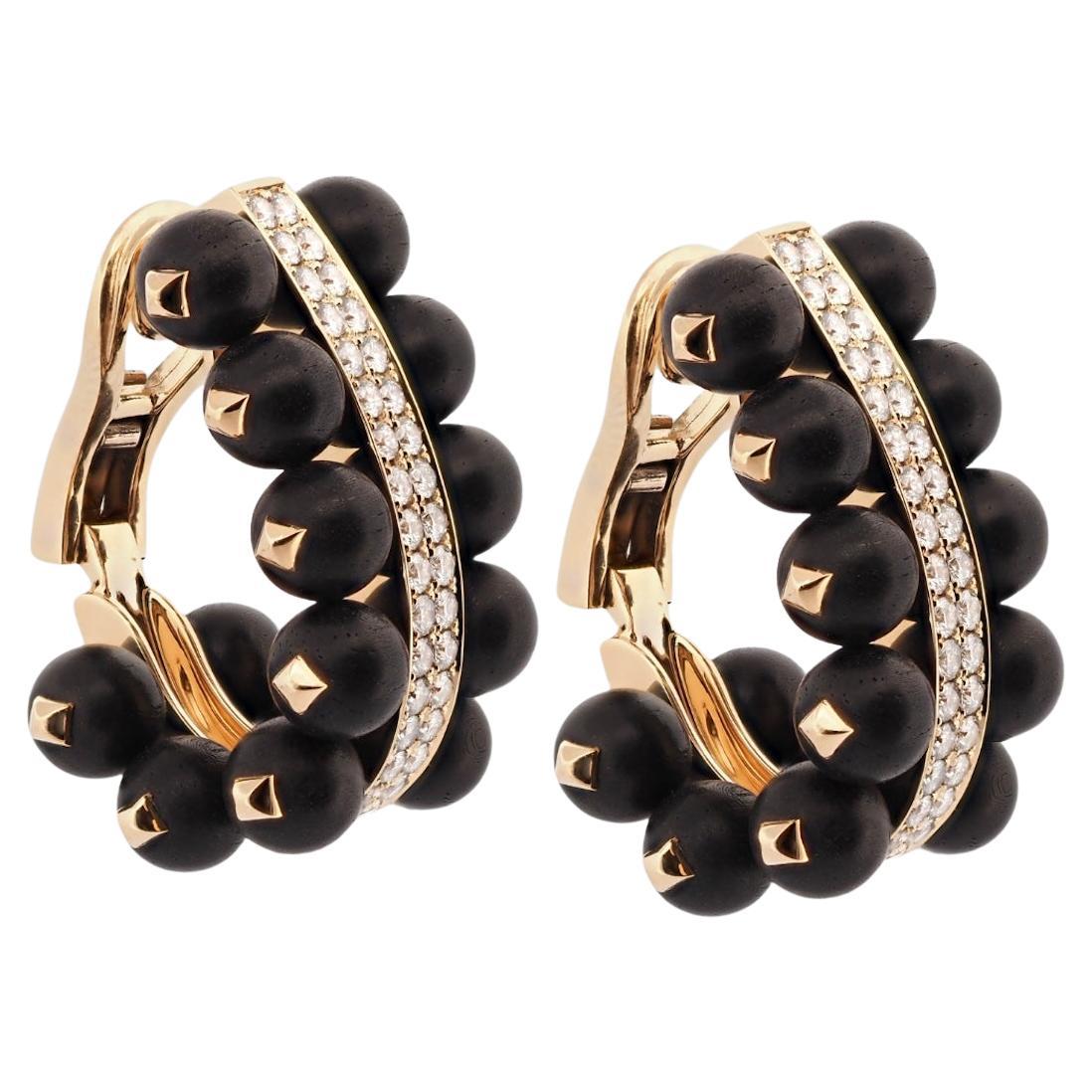 KOENIG Ebony Earclips