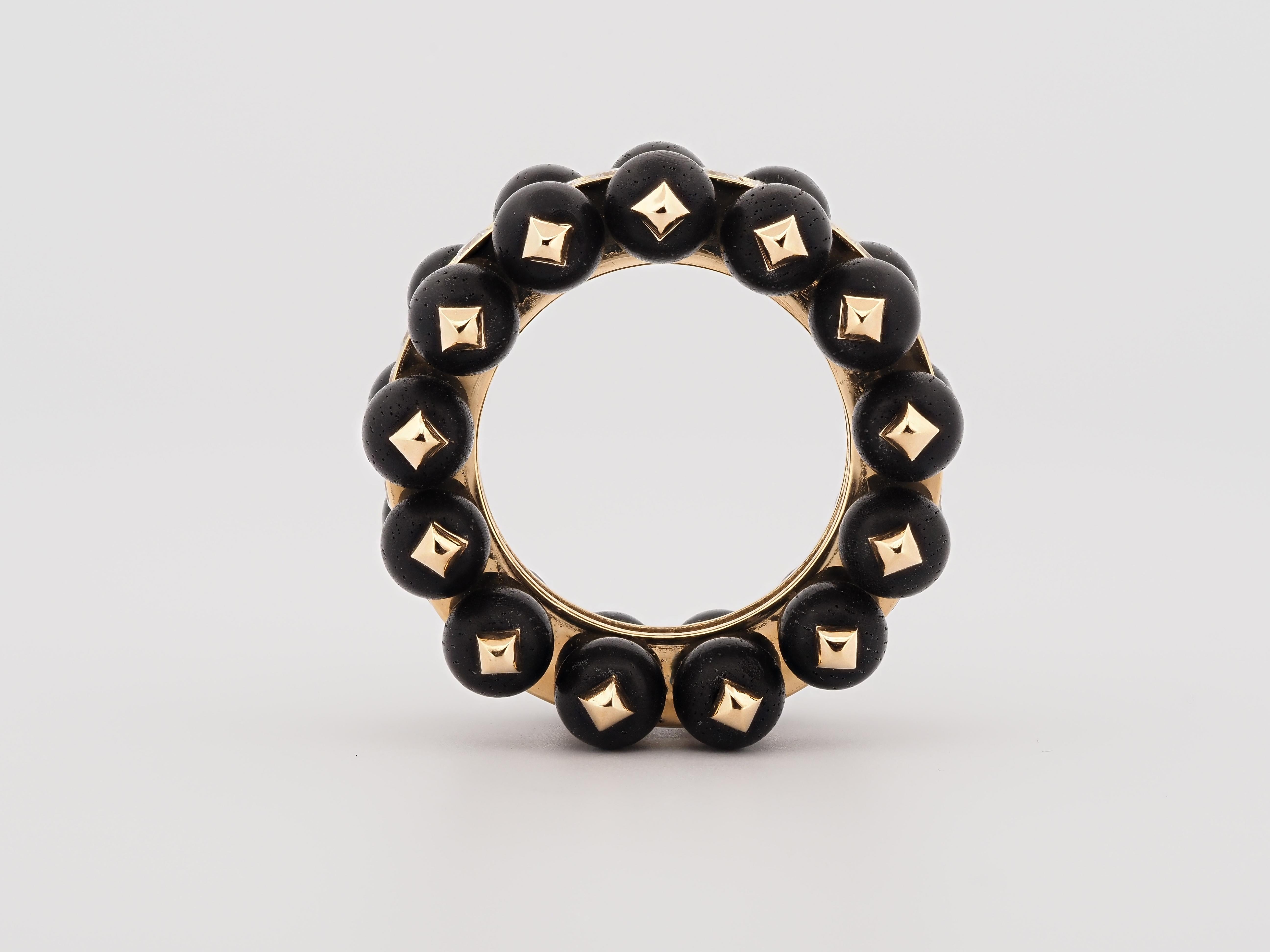 Brilliant Cut KOENIG Ebony Ring For Sale
