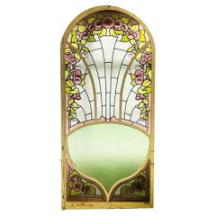 KOENIG & LAFITTE - Art Nouveau stained glass window with bindweed