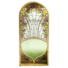 KOENIG & LAFITTE - Art Nouveau stained glass window with bindweed