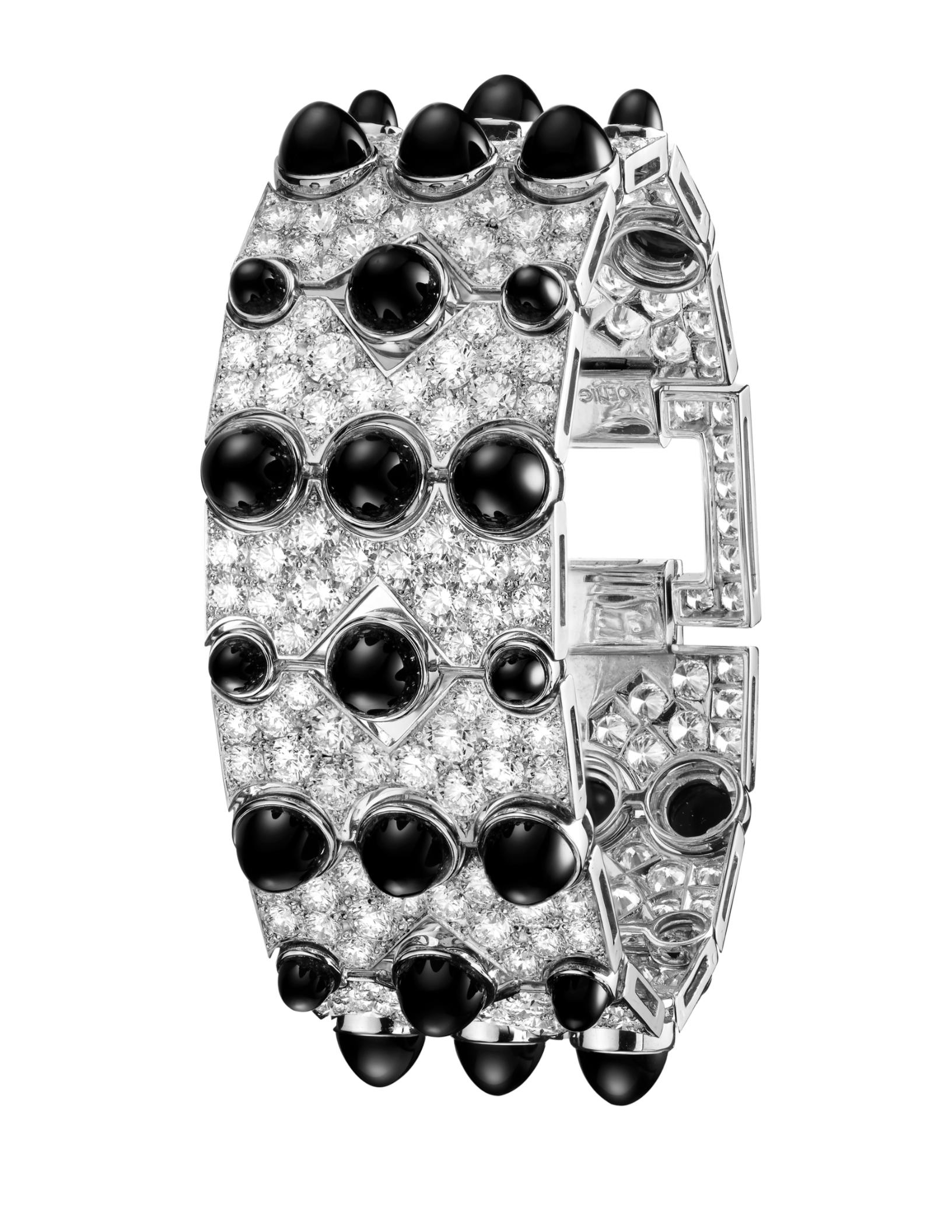 KOENIG Onyx Diamond Bracelet (Brillantschliff) im Angebot