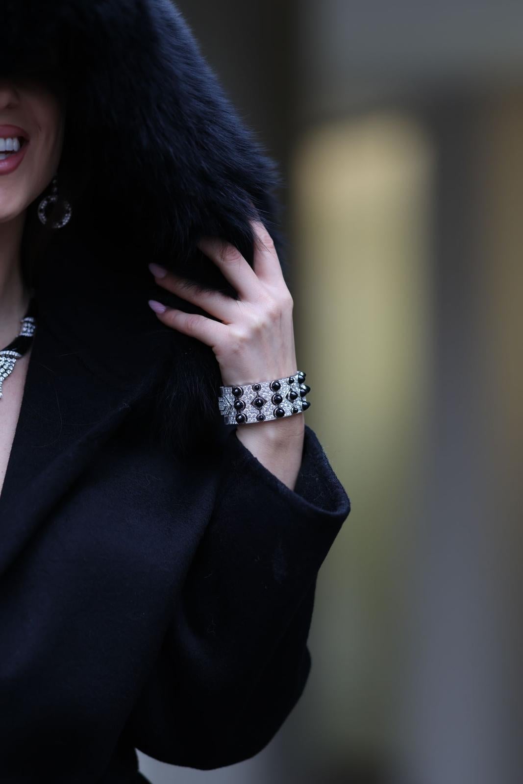 KOENIG Onyx Diamond Bracelet im Zustand „Neu“ im Angebot in St. Moritz, CH