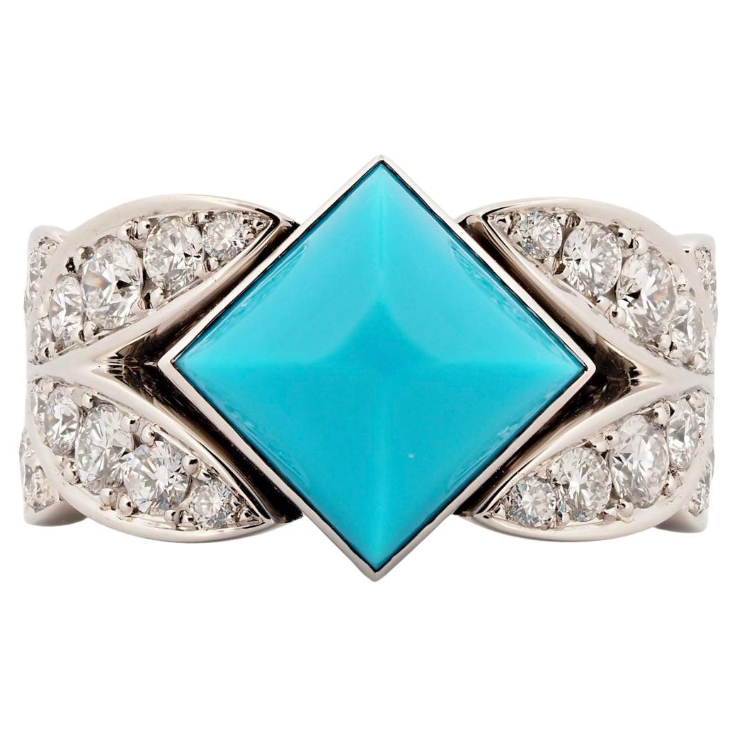 KOENIG Turquoise Pyramid Ring