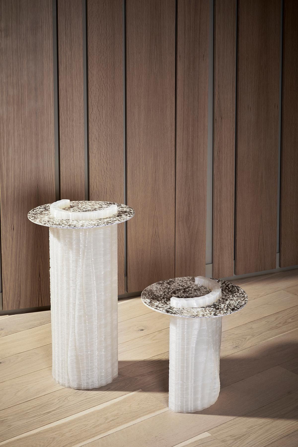 Contemporary Kofika, 3D Printed Coffee Table Made from Sugar, Milk, and Coffee Waste For Sale
