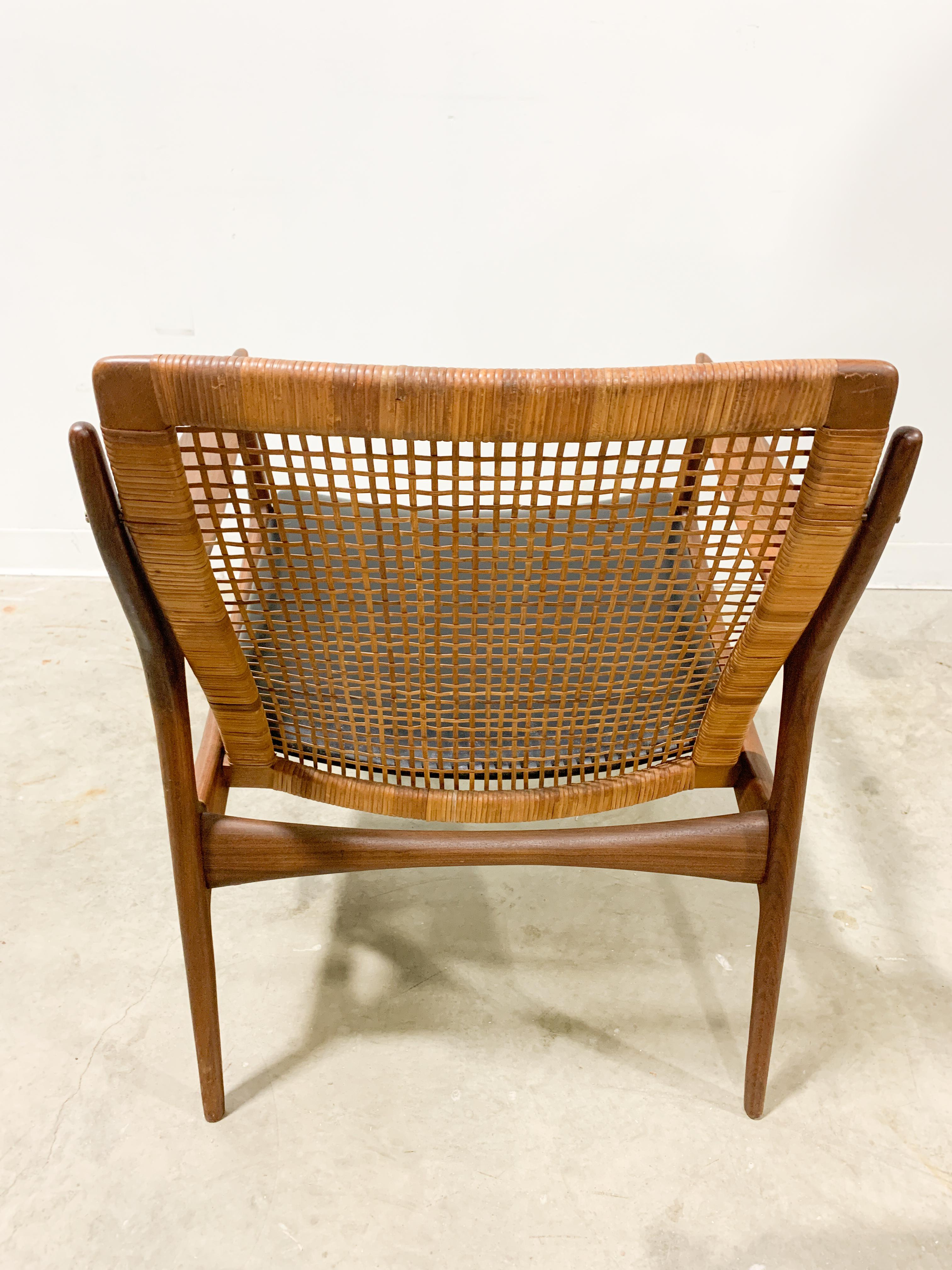 Kofod Larsen Danish Modern Cane Back Chair 5