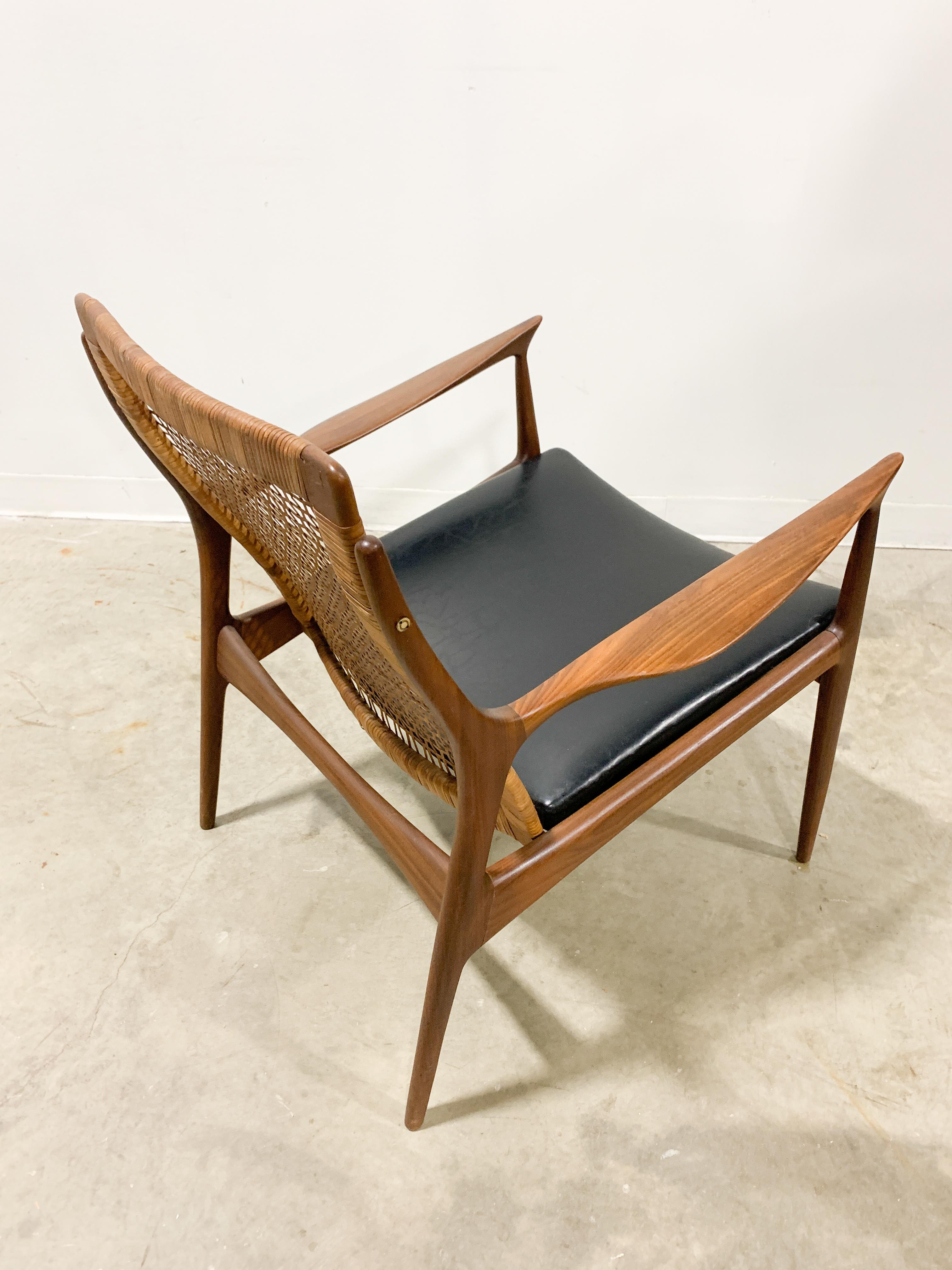 Kofod Larsen Danish Modern Cane Back Chair 2