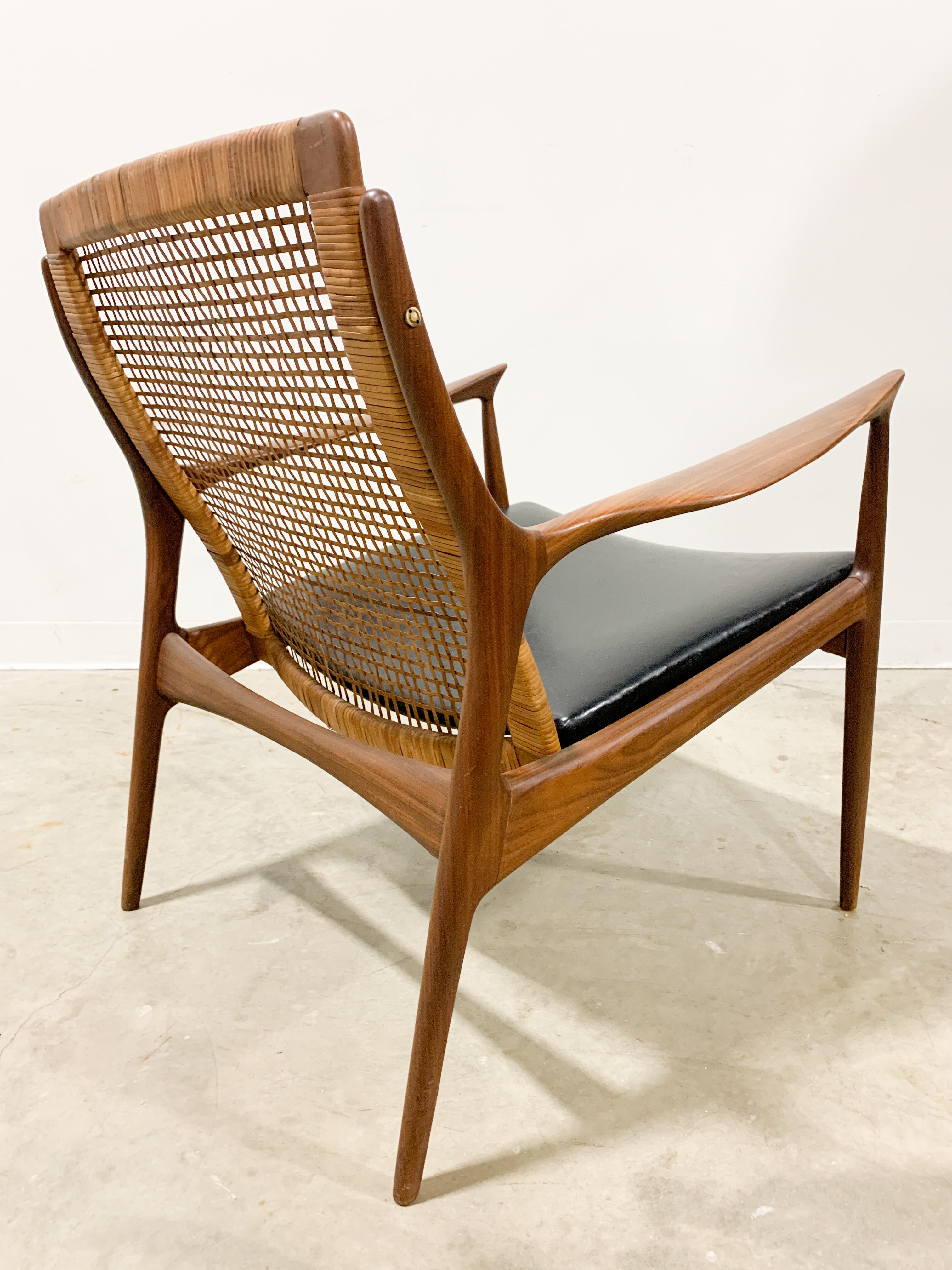 Kofod Larsen Danish Modern Cane Back Chair 3