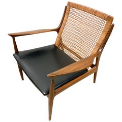 Kofod Larsen Danish Modern Cane Back Chair