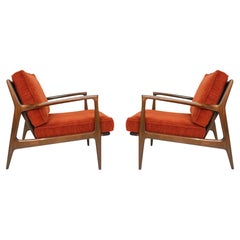 Kofod-Larsen Danish Modern Sculpted Lounge Chairs for Selig