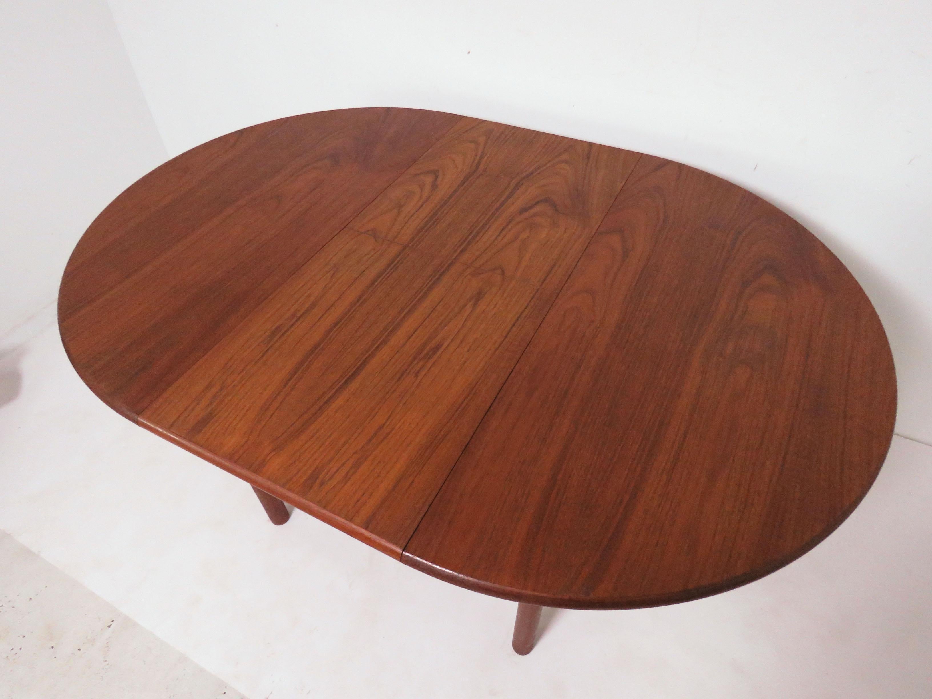 Scandinavian Modern Kofod-Larsen Danish Teak and Padouk Dining Table with Butterfly Leaf