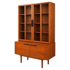 Kofod-Larsen for Faarup Møbelfabrik Danish Modern Teak Display Cabinet / Hutch