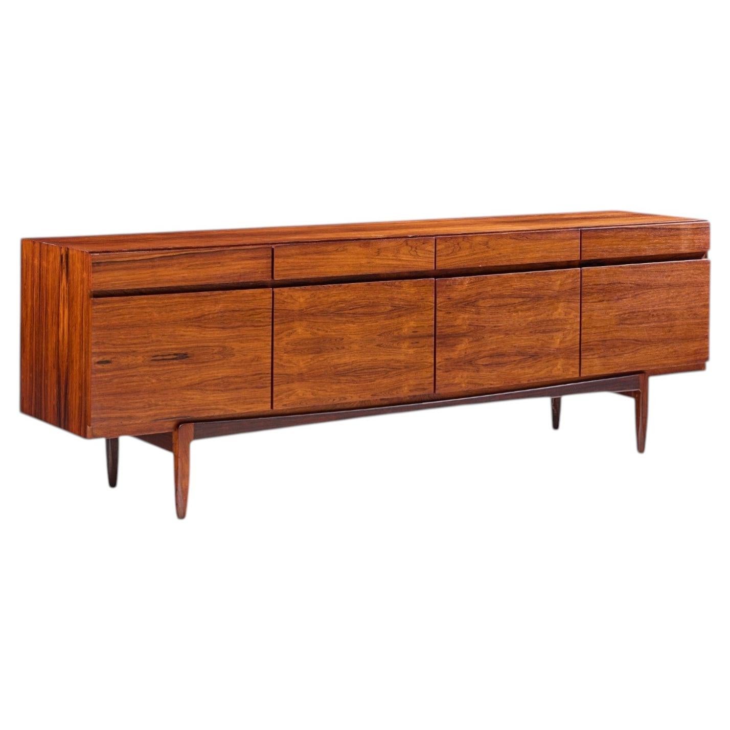 Kofod Larsen for Faarup Møbelfabrik Mid Century Danish Rosewood Credenza