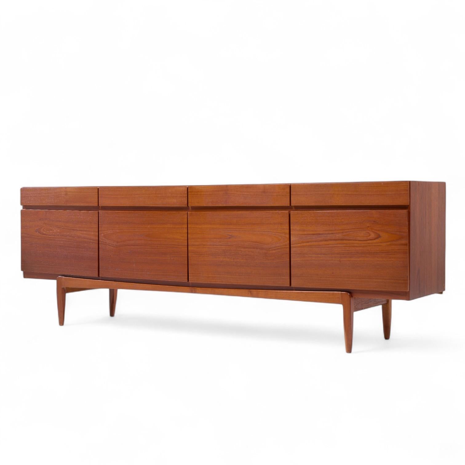 Mid-Century Modern Kofod Larsen for Faarup Møbelfabrik Model 66 Mid Century Danish Teak Credenza For Sale