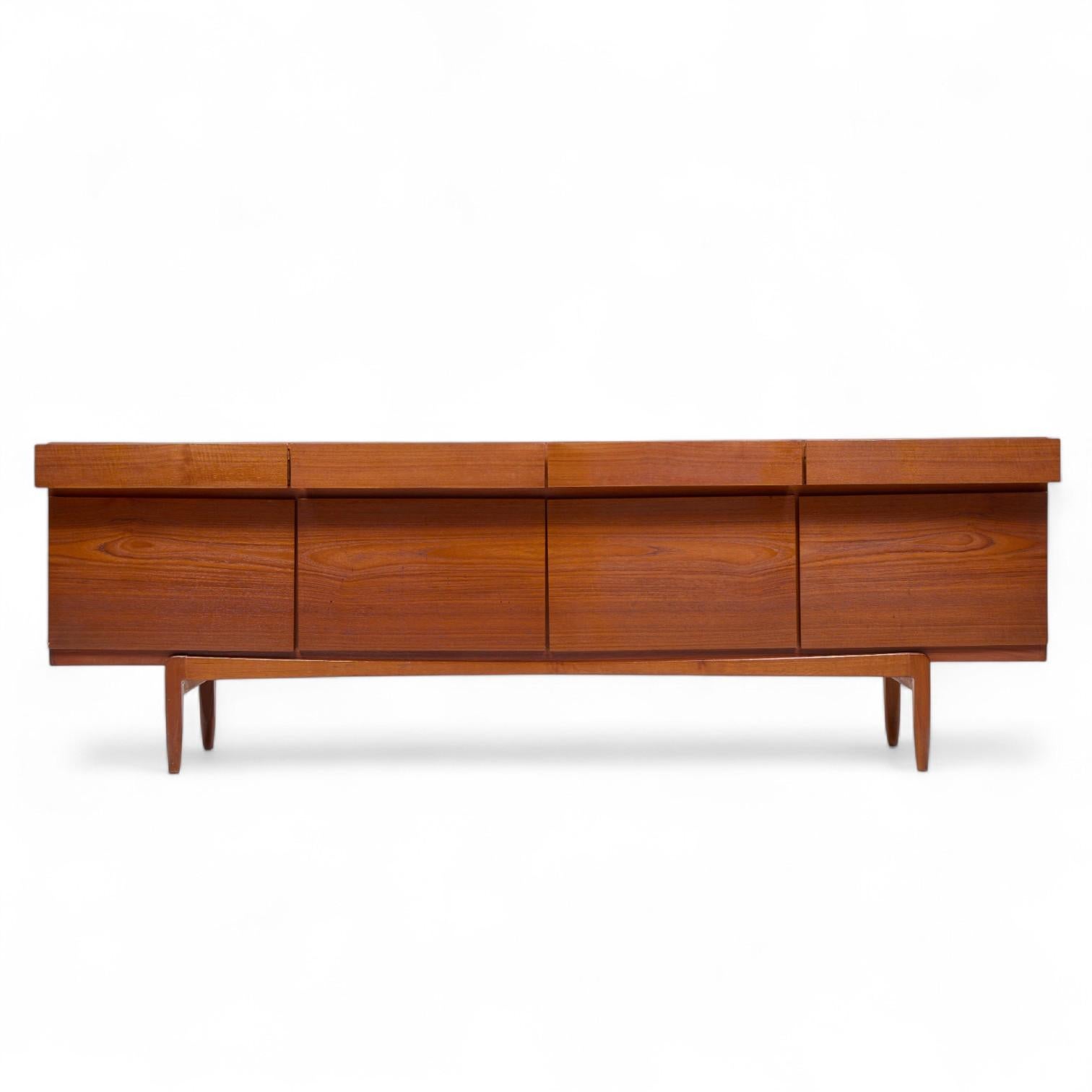 Kofod Larsen for Faarup Møbelfabrik Model 66 Mid Century Danish Teak Credenza For Sale 1