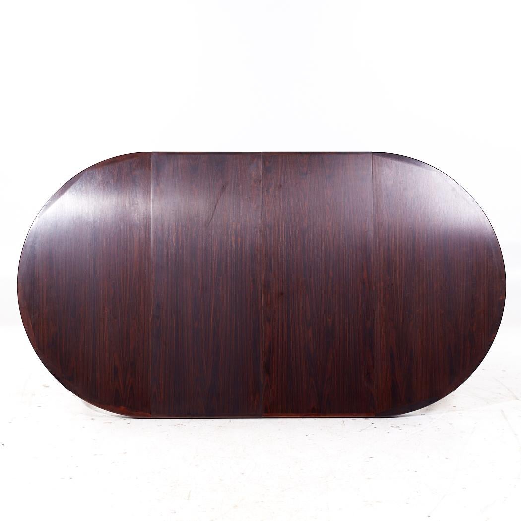 Kofod Larsen for Faarup Mobelfabrik MCM Danish Rosewood Expanding Dining Table 8