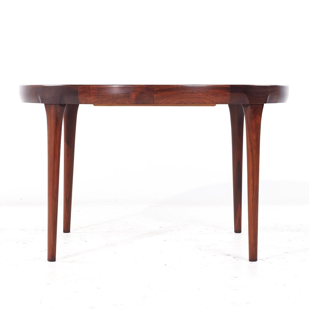 Late 20th Century Kofod Larsen for Faarup Mobelfabrik MCM Danish Rosewood Expanding Dining Table