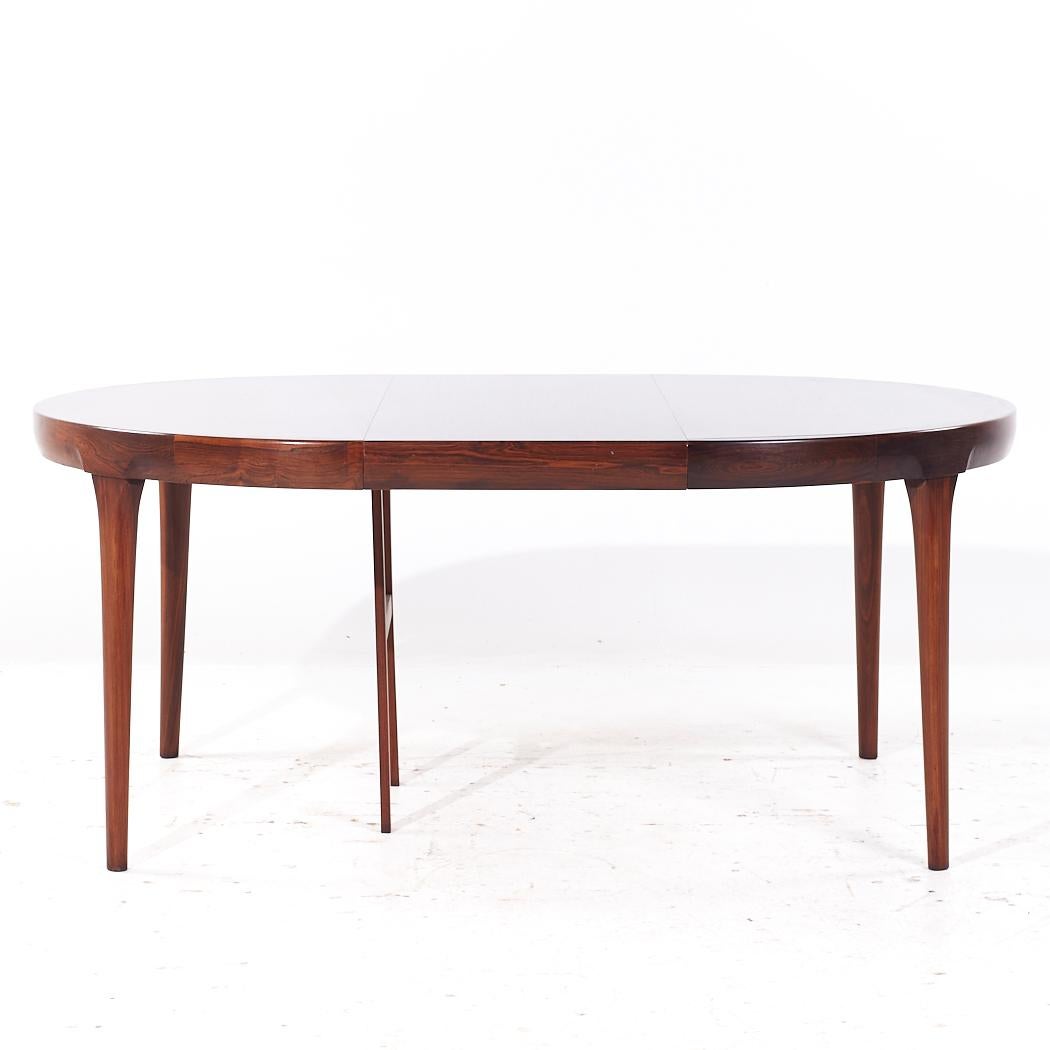 Kofod Larsen for Faarup Mobelfabrik MCM Danish Rosewood Expanding Dining Table 3