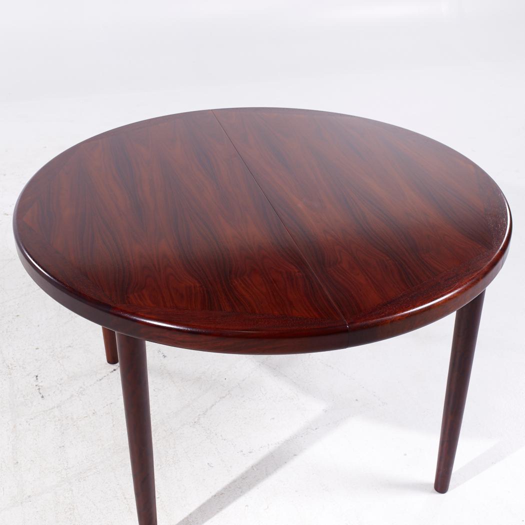 Late 20th Century Kofod Larsen for Faarup Mobelfabrik Mid Century Danish Rosewood Expanding Dining For Sale