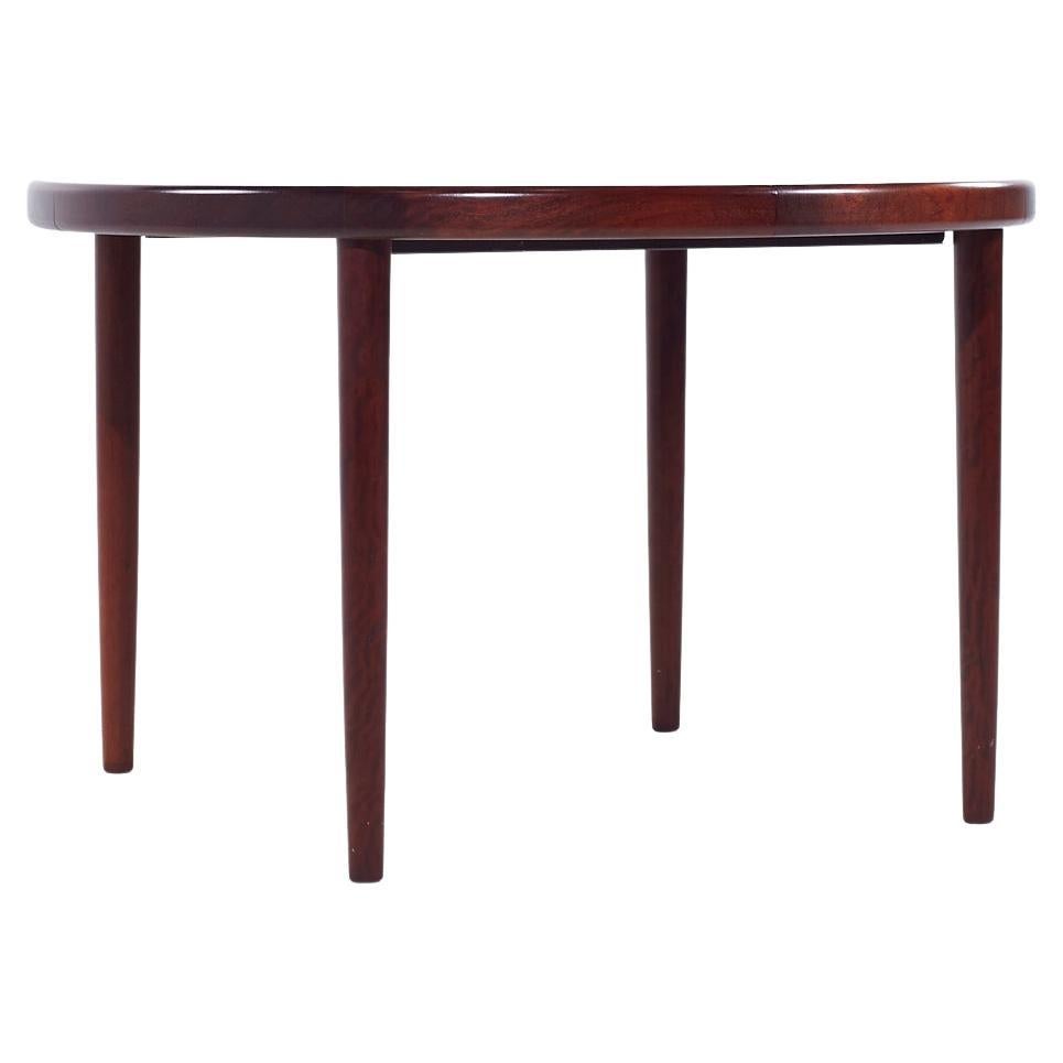 Kofod Larsen for Faarup Mobelfabrik Mid Century Danish Rosewood Expanding Dining For Sale