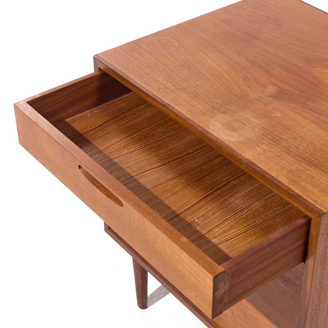 Kofod Larsen for Selig Mid Century Danish Teak Nightstands - Pair For Sale 7
