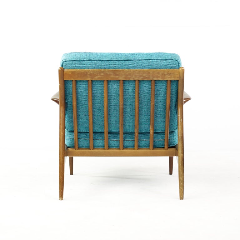 Late 20th Century Kofod Larsen for Selig Mid Century Danish Walnut Lounge Chair For Sale