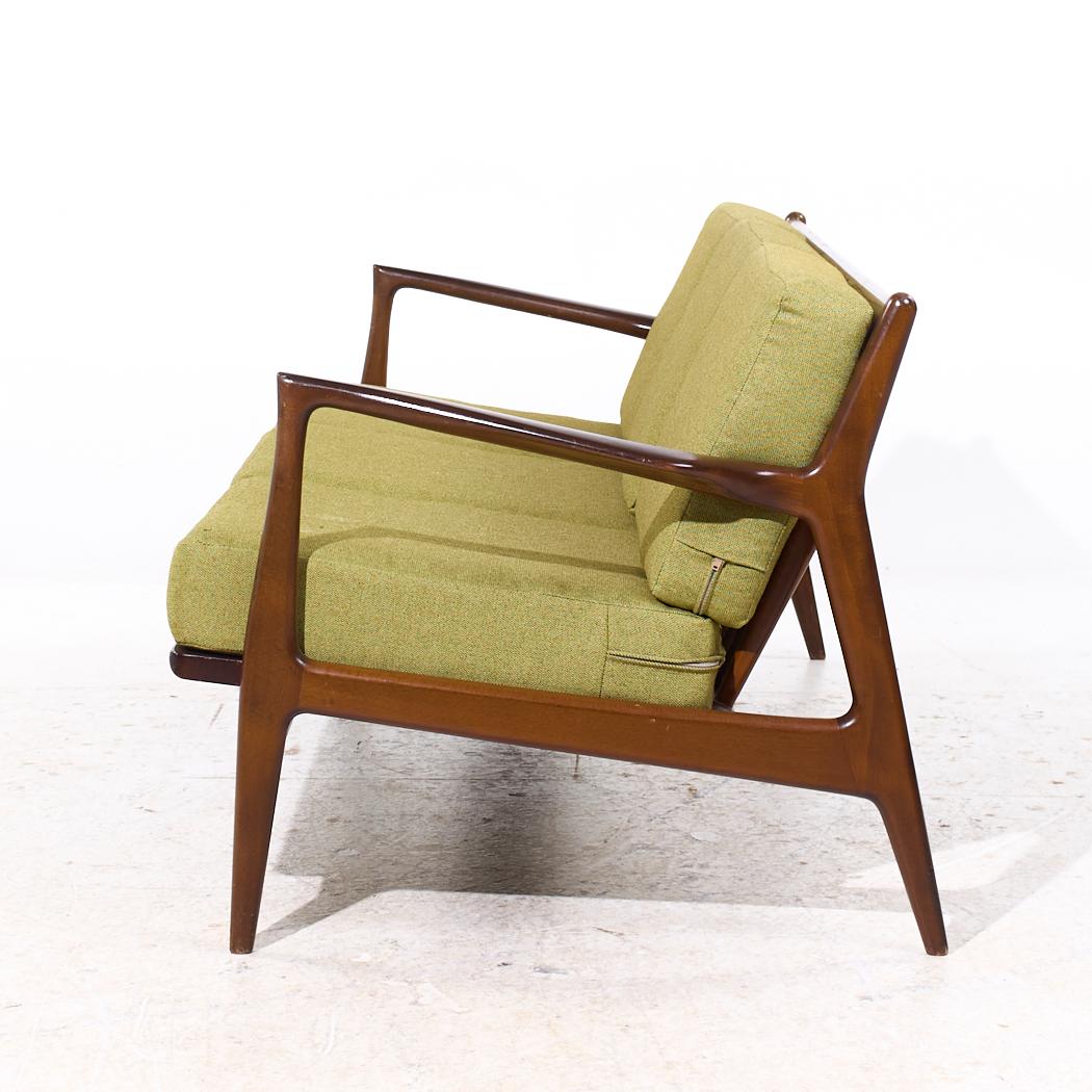 Kofod Larsen for Selig Mid Century Danish Walnut Sofa For Sale 2