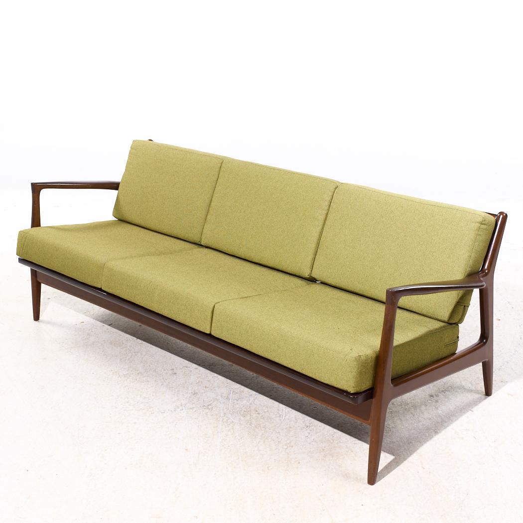 Kofod Larsen for Selig Mid Century Danish Walnut Sofa For Sale 3