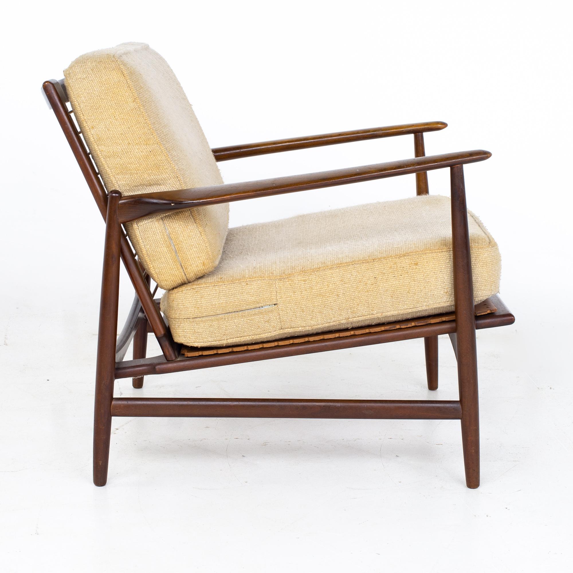 Kofod Larsen for Selig Mid Century Lounge Chairs, a Pair 3