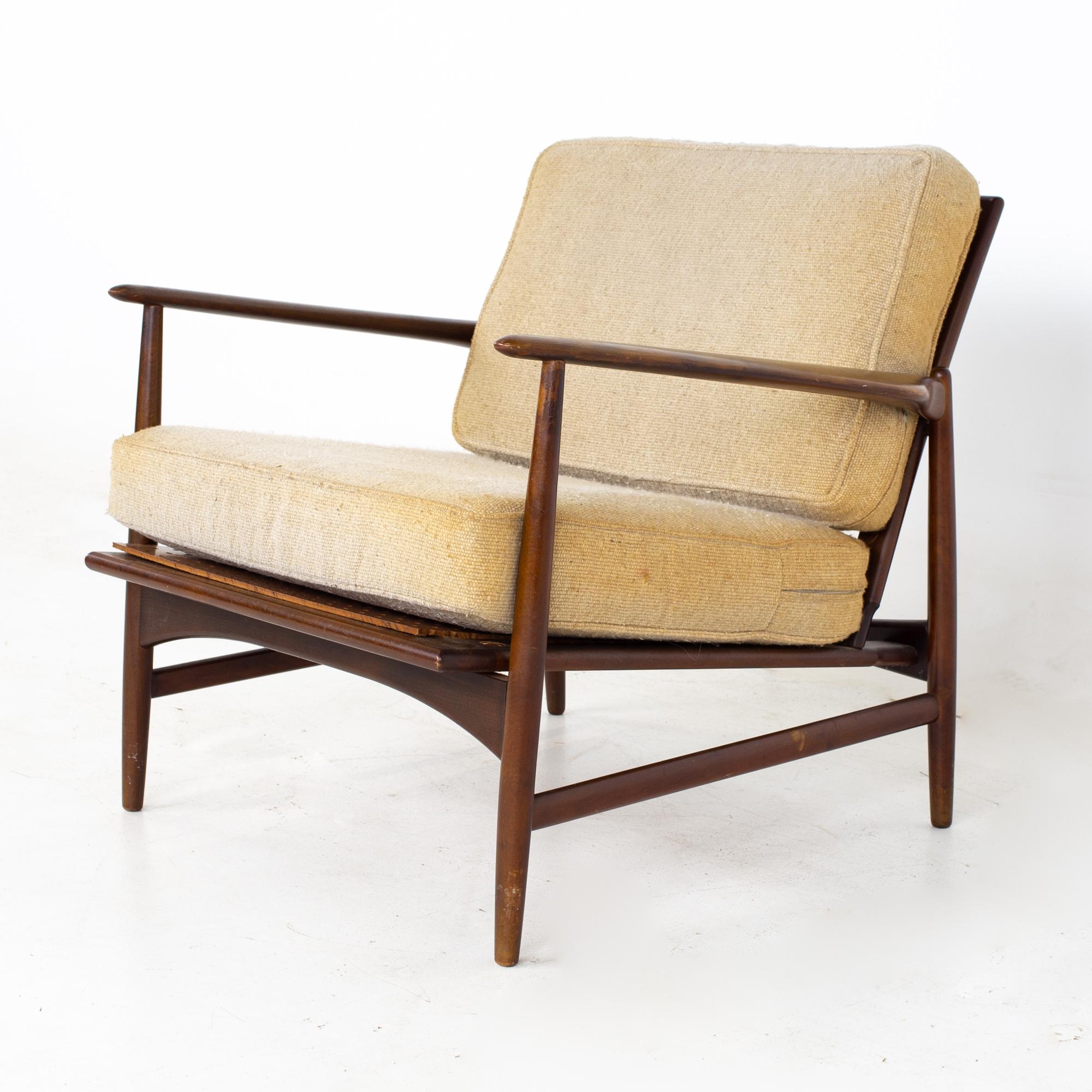 Late 20th Century Kofod Larsen for Selig Mid Century Lounge Chairs, a Pair
