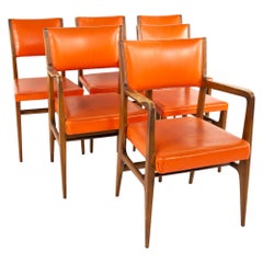Kofod Larsen for Selig Style Midcentury Walnut Dining Chairs, Set of 6