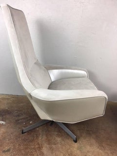 Kofod Larsen High Back Lounge Chair and Ottoman
