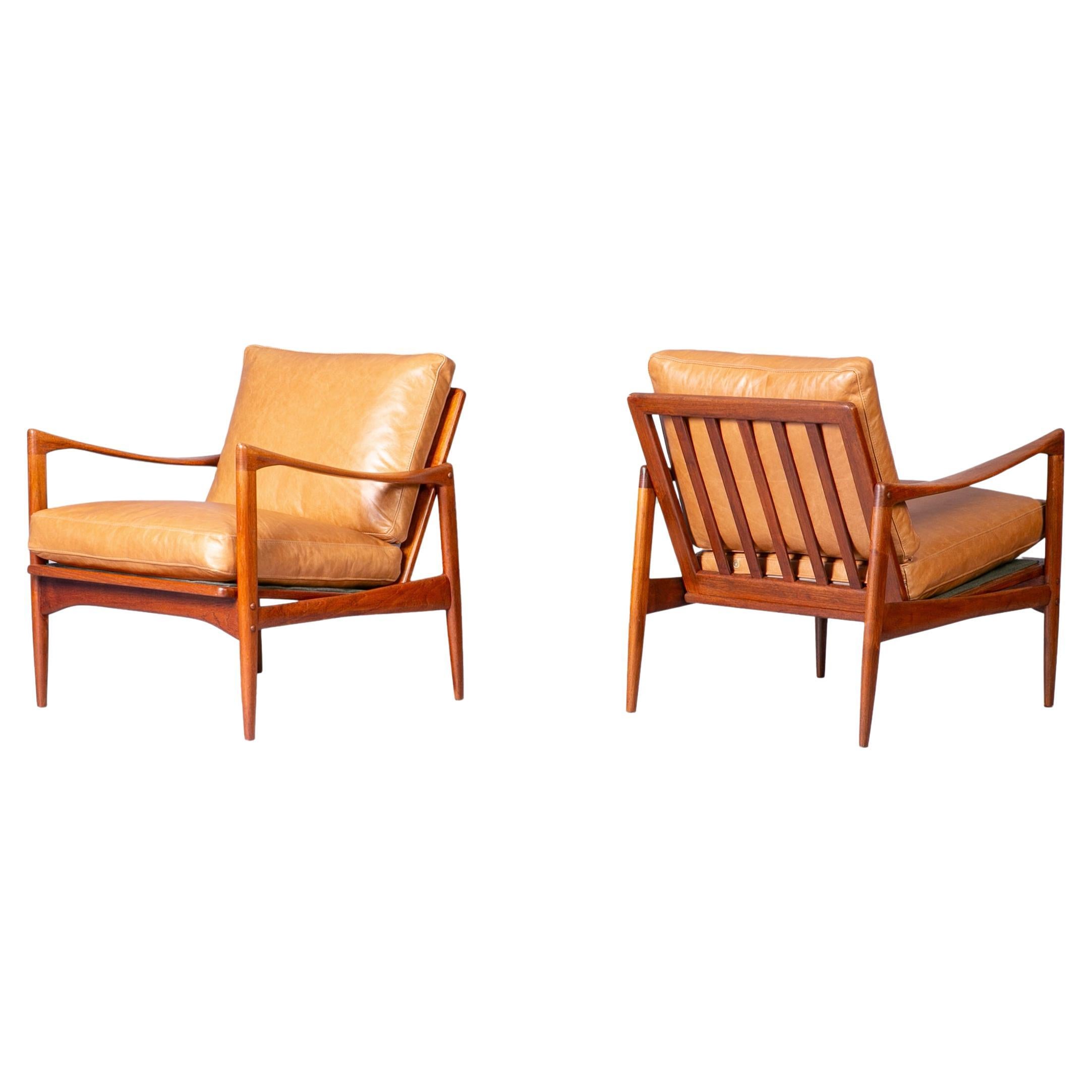 Kofod Larsen Kandidaten Candidate Lounge Chairs mid century Danish armchairs en venta