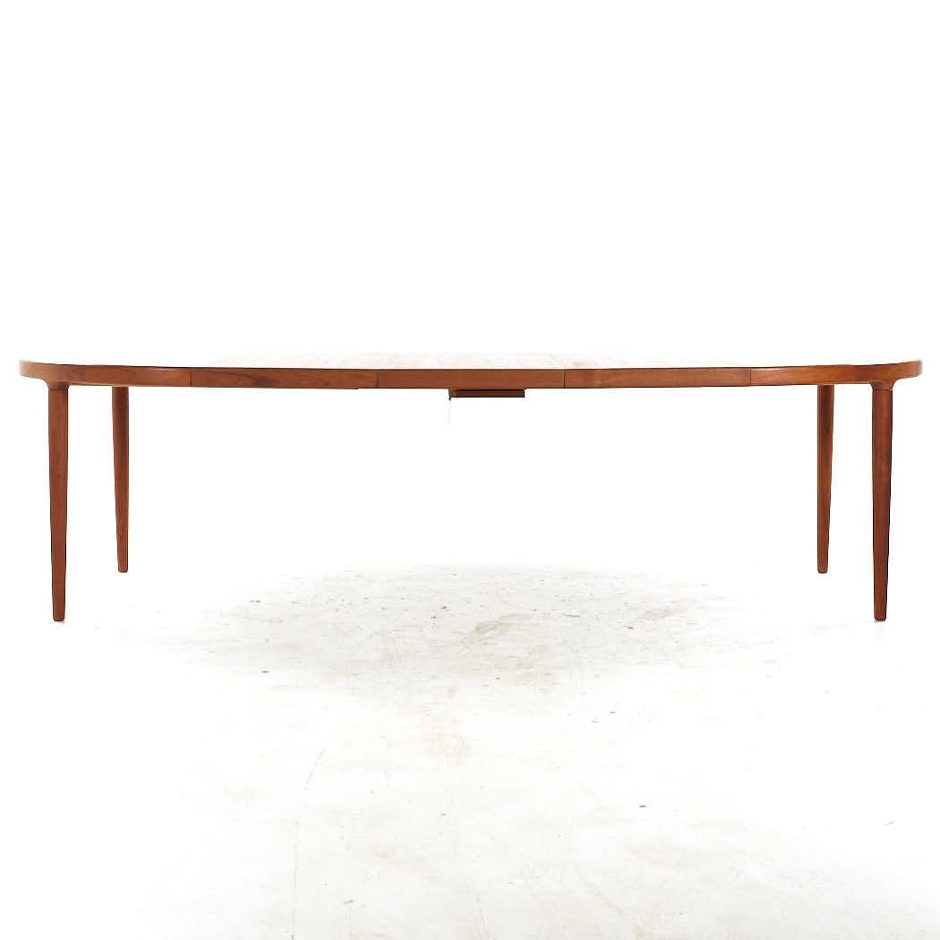 SOLD 07/31/23 Kofod Larsen MCM Danish Teak Expanding Dining Table with 3 Leaves For Sale 9