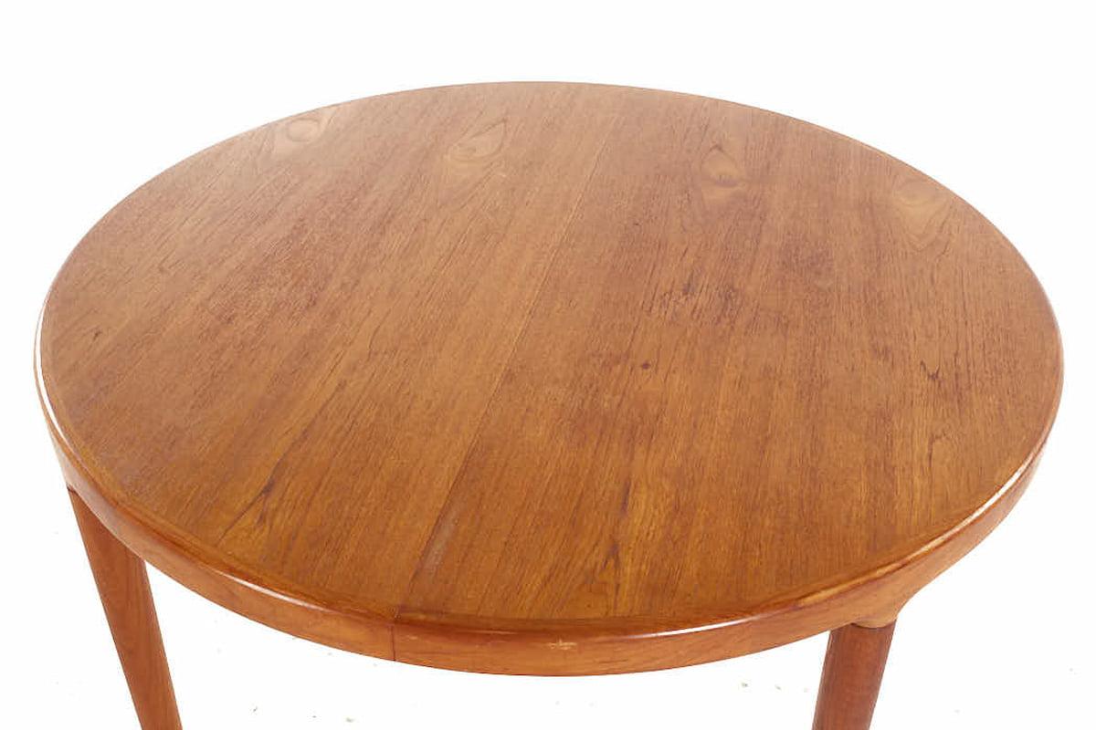 SOLD 07/31/23 Kofod Larsen MCM Danish Teak Expanding Dining Table with 3 Leaves For Sale 1