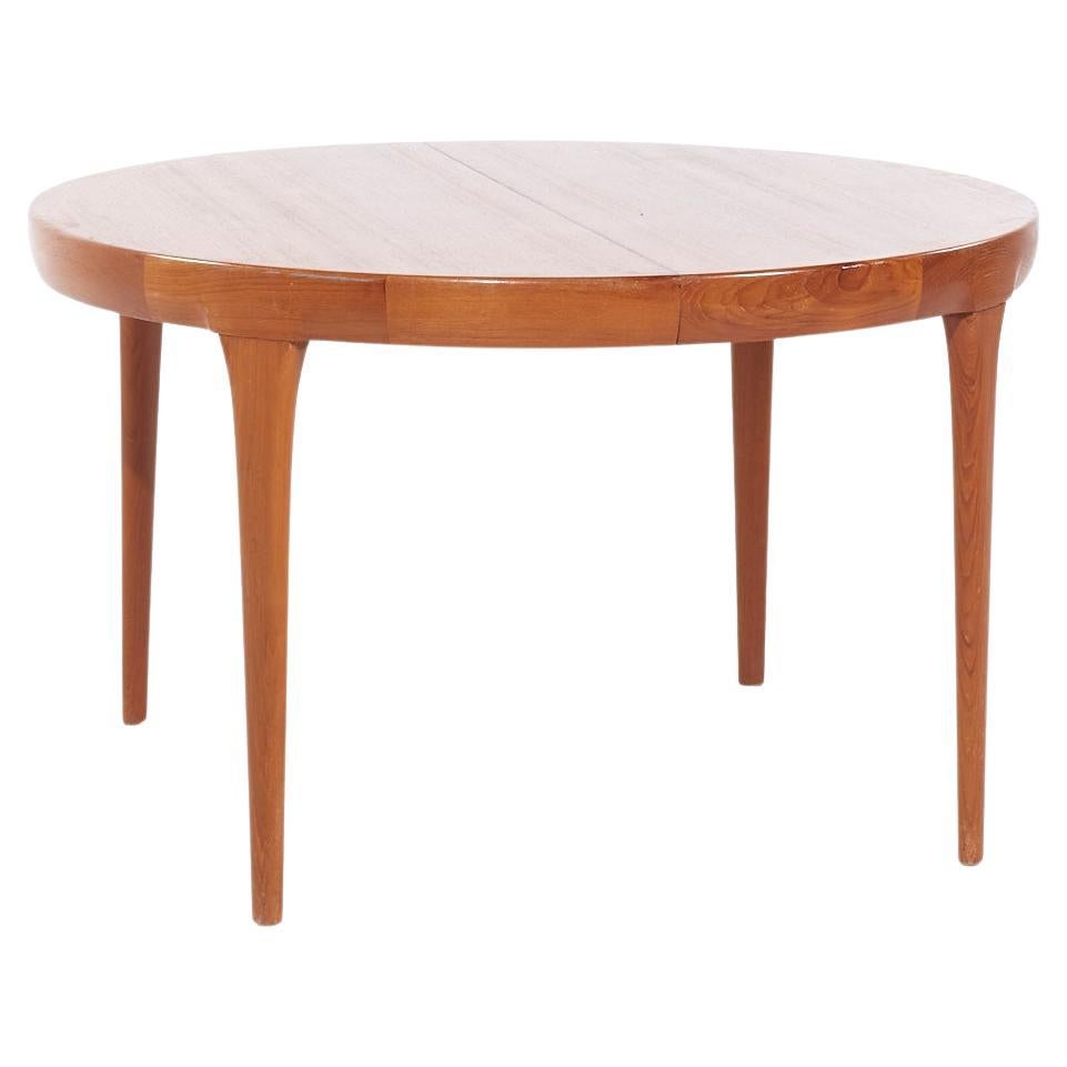 SOLD 04/24/25 Kofod Larsen MCM Danish Teak Expanding Dining Table with 3 Leaves