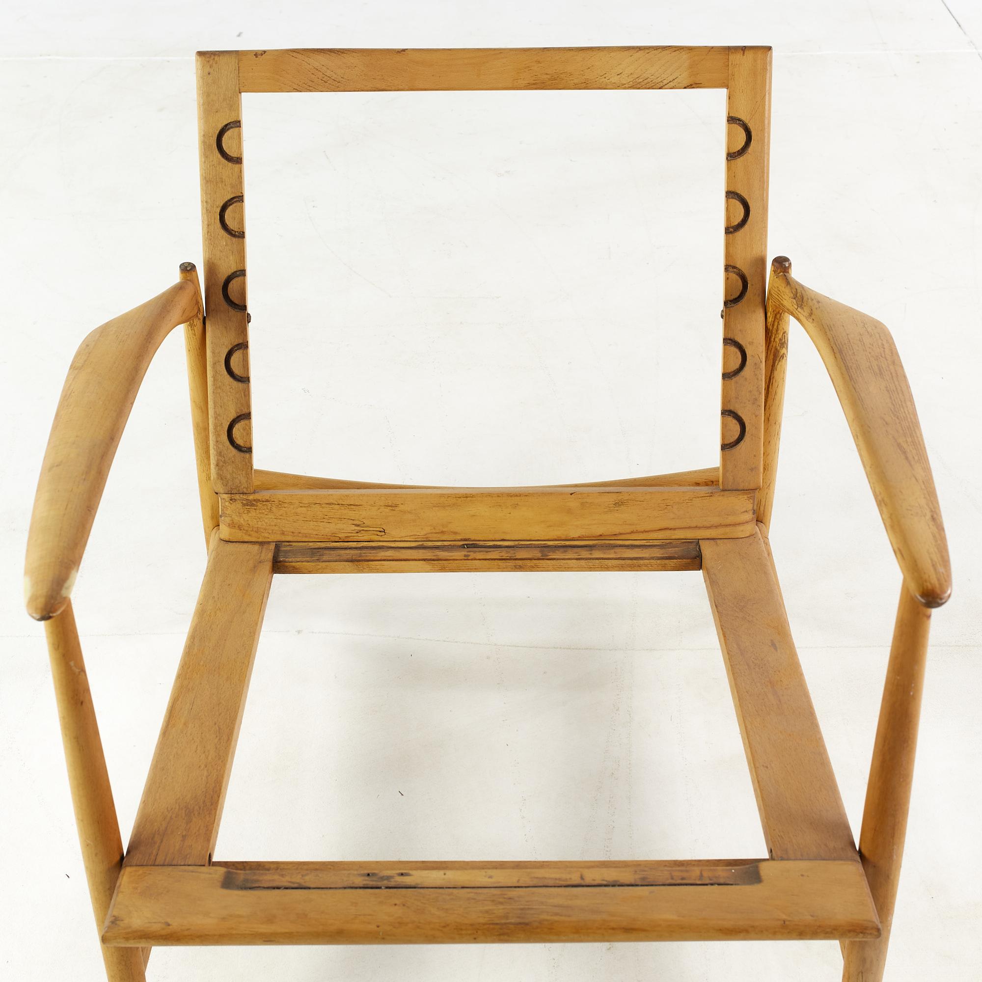 Kofod Larsen Mid Century Danish Walnut Lounge Chair Frame For Sale 4