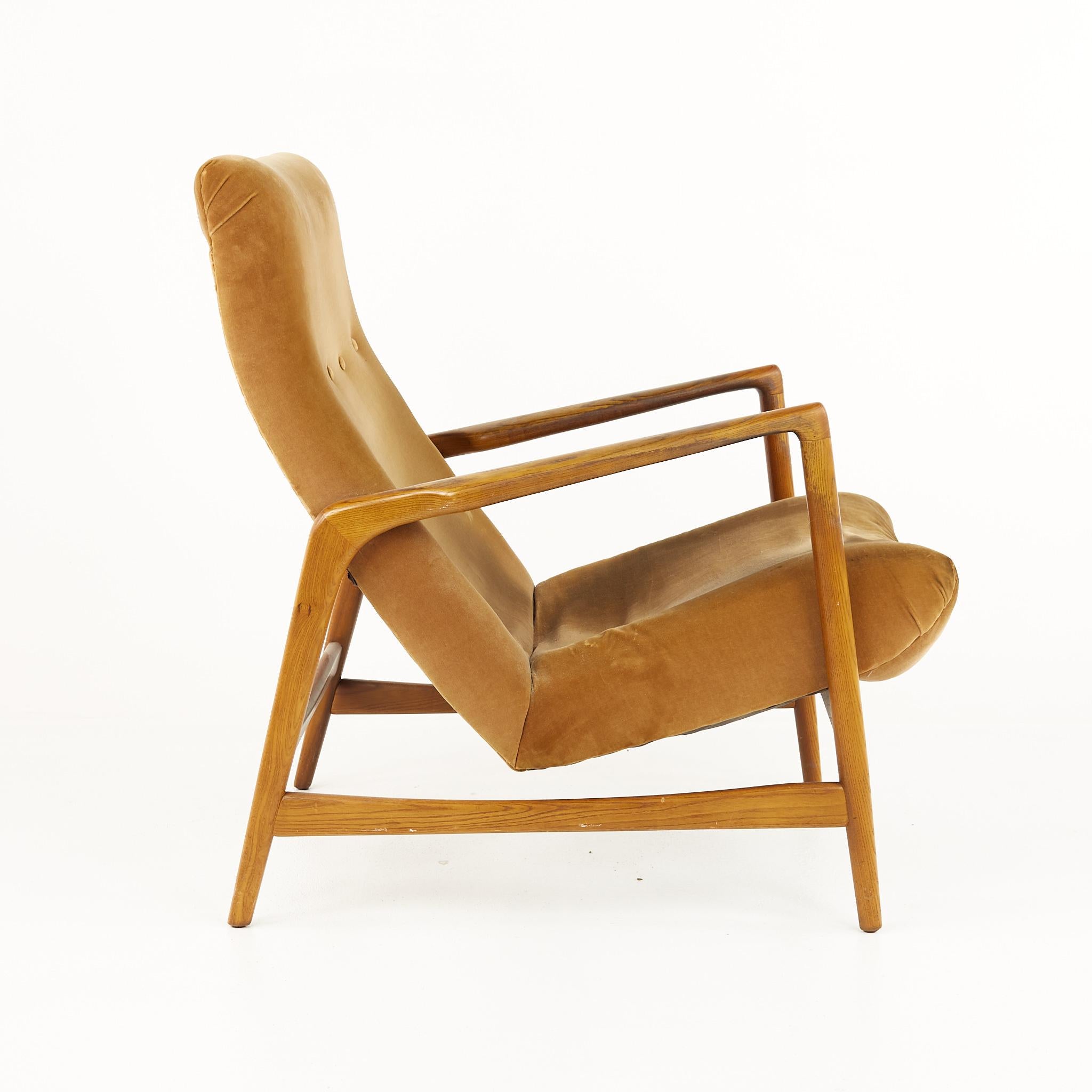 Kofod Larsen Mid Century Highback Lounge Chair and Ottoman 3
